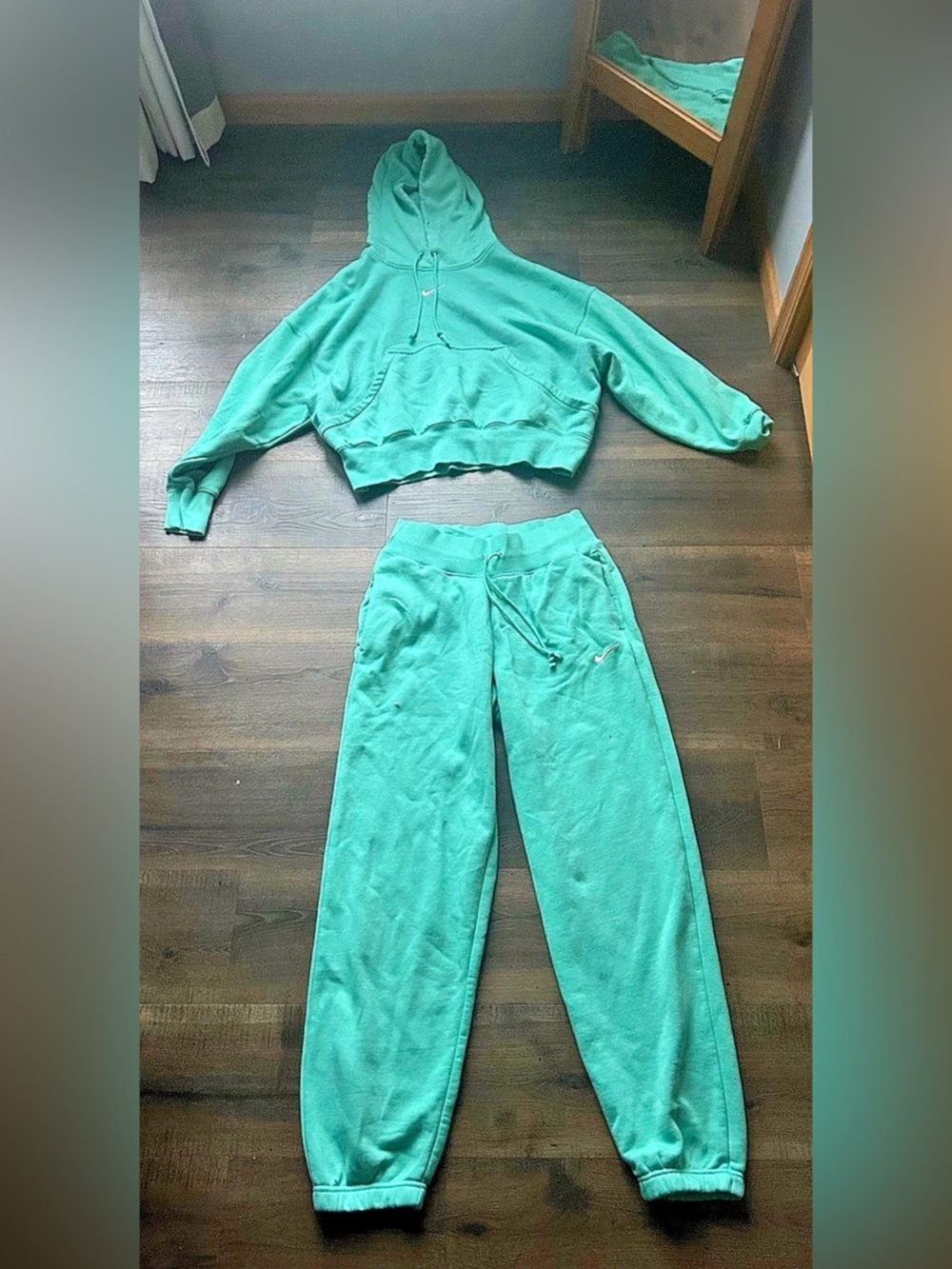 Nike Phoenix Fleece Sweatshirt and Sweatpants Set Mint Green